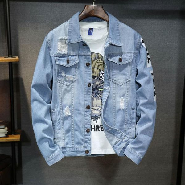 men's jackets 2022 trendy printed denim jacket spring and autumn korean slim long sleeve youth, Black;brown
men's jackets 2022 trendy printed denim jacket spring and autumn korean slim long sleeve youth, Black;brown
