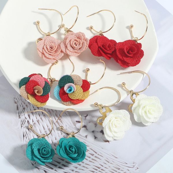 candy color boho fabric flower dangle earrings for women spring summer statement earrings big floral earrings jewelry, Silver
candy color boho fabric flower dangle earrings for women spring summer statement earrings big floral earrings jewelry, Silver