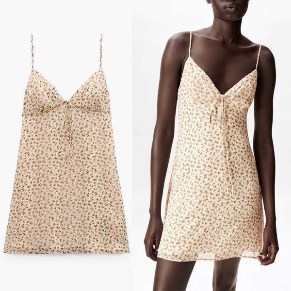 za summer flowers print chiffon straps dresses women sleeveless backless beach dress woman elegant v neck tied mini dresses 210602, Black;gray
za summer flowers print chiffon straps dresses women sleeveless backless beach dress woman elegant v neck tied mini dresses 210602, Black;gray