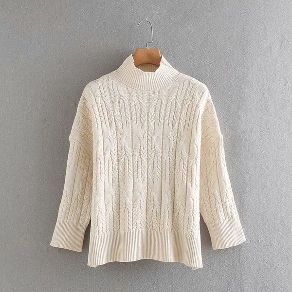women's sweaters women winter eight-part series knitting sweater 2021 fashion girls ladies beige high collar pullover female casual, White;black
women's sweaters women winter eight-part series knitting sweater 2021 fashion girls ladies beige high collar pullover female casual, White;black
