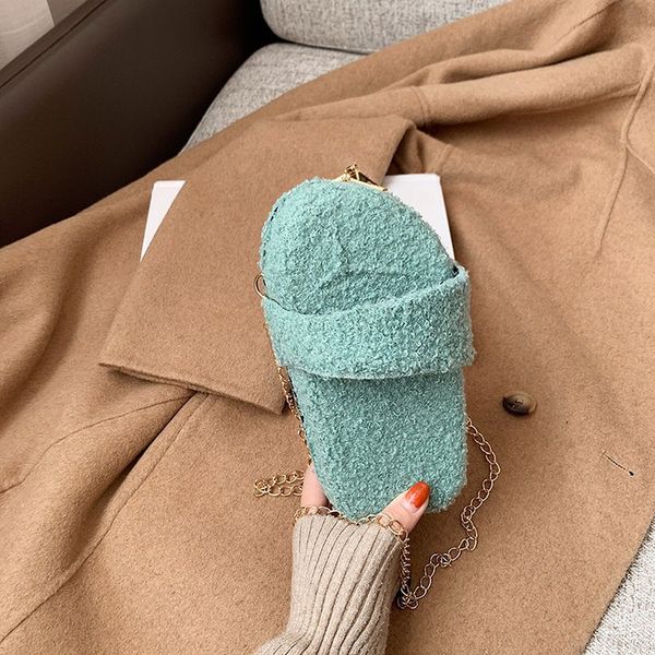 cartoon female cute plush slippers chain bag women shoulder messenger mobile phone coin purse, Black;red
cartoon female cute plush slippers chain bag women shoulder messenger mobile phone coin purse, Black;red