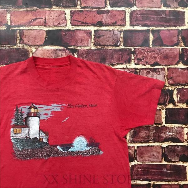 men's t-shirts vintage 70s shirt maine lighthouse graphic tee distressed hippie boho t-shirt mens medium in red, White;black
men's t-shirts vintage 70s shirt maine lighthouse graphic tee distressed hippie boho t-shirt mens medium in red, White;black