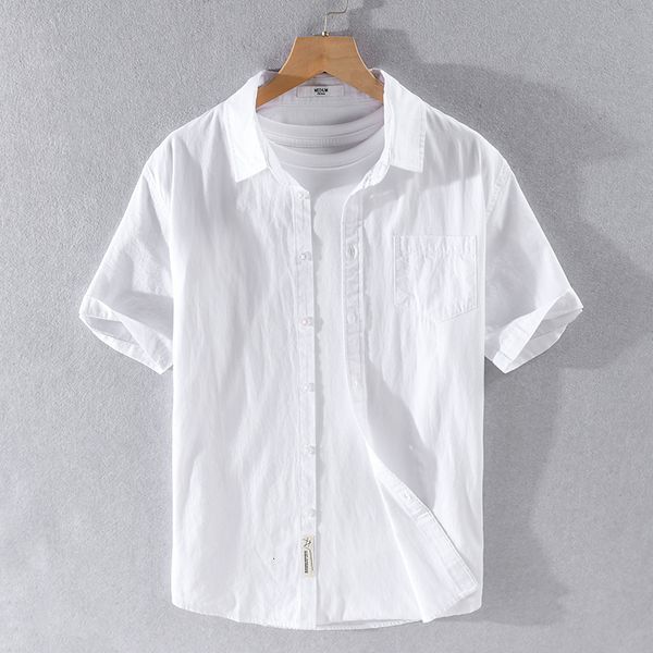 2021 new summer short-sleeved pure cotton white casual fashion shirts for men comfortable solid shirt mens chemise camisa mocq
2021 new summer short-sleeved pure cotton white casual fashion shirts for men comfortable solid shirt mens chemise camisa mocq