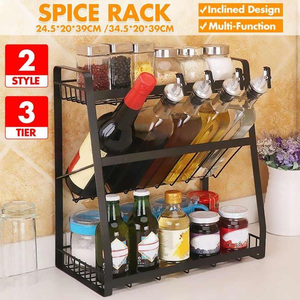 3 layers stainless steel detachable storage shelf rack home kitchen multifunction seasoning shelves holder organizer black
3 layers stainless steel detachable storage shelf rack home kitchen multifunction seasoning shelves holder organizer black