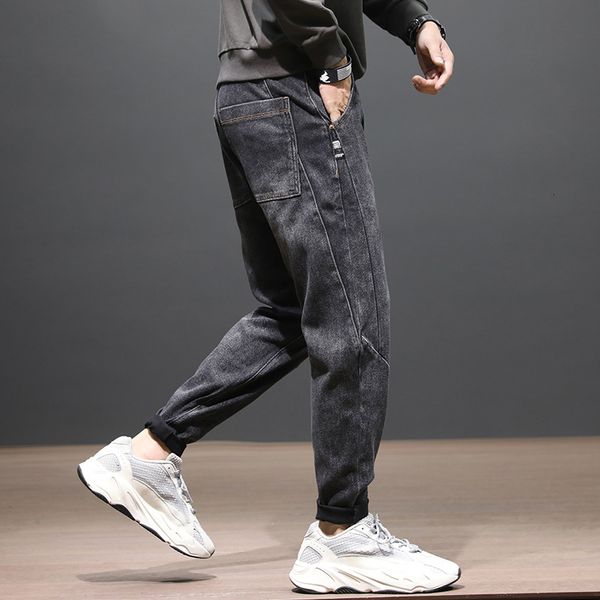2021 new korean style fashion men jeans retro black gray loose fit denim harem pants streetwear hip hop wide leg trousers smxd, Blue
2021 new korean style fashion men jeans retro black gray loose fit denim harem pants streetwear hip hop wide leg trousers smxd, Blue