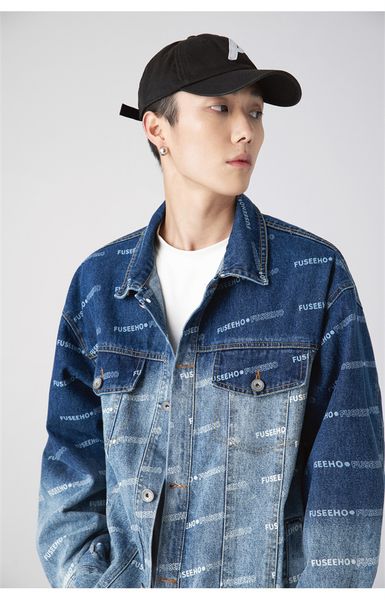 men's loose denim jacket oversized ladies coat stitching whole body letter printing autumn and winter clothing blue coat 3246, Black;brown
men's loose denim jacket oversized ladies coat stitching whole body letter printing autumn and winter clothing blue coat 3246, Black;brown