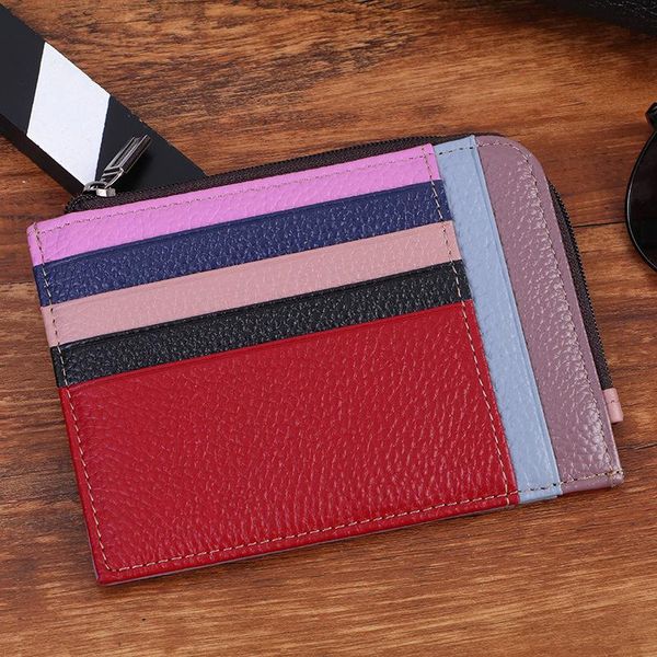 card holders women holder female luxury genuien leather zipper coin purse colorful multifunctional small money bag ladies clutch wallets, Brown;gray
card holders women holder female luxury genuien leather zipper coin purse colorful multifunctional small money bag ladies clutch wallets, Brown;gray