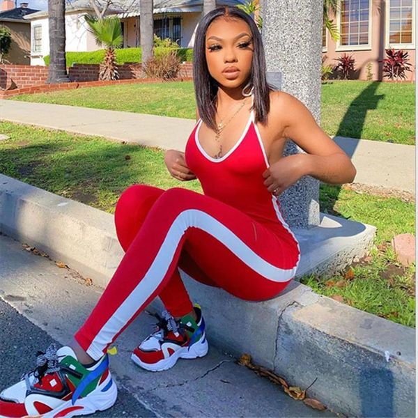 fashion streetwear sleeveless skinny women rompers bodycon bandage u neck sport bodysuit red gray black, Black;white
fashion streetwear sleeveless skinny women rompers bodycon bandage u neck sport bodysuit red gray black, Black;white