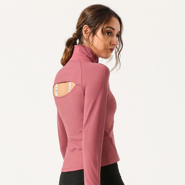 running jackets spring 2021 half zipper women's sports wear t-shirt yoga coat open back long sleeve fitness for women gym jaqueta, Black;red
running jackets spring 2021 half zipper women's sports wear t-shirt yoga coat open back long sleeve fitness for women gym jaqueta, Black;red