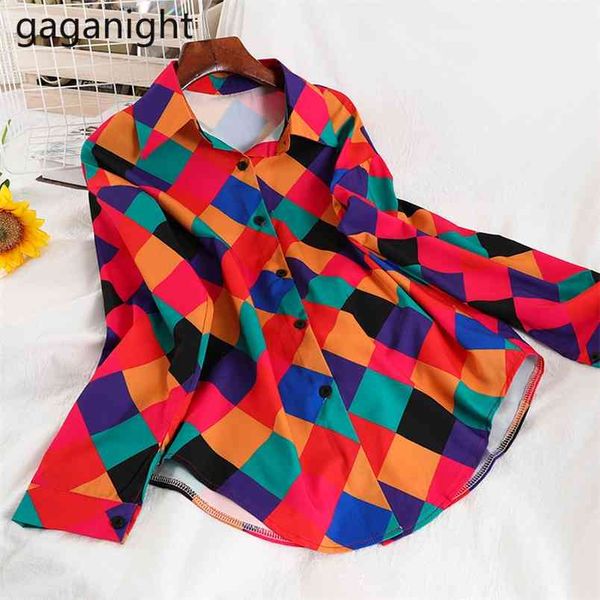 spring autumn women vintage plaid loose blouse long sleeve turn down collar elegant shirt button up casual blusas 210601, White
spring autumn women vintage plaid loose blouse long sleeve turn down collar elegant shirt button up casual blusas 210601, White