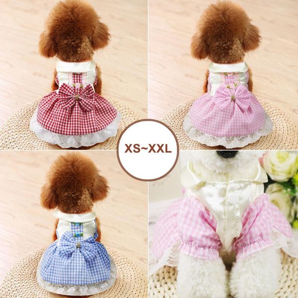 dog apparel cotton plaid wedding lace skirt for female dogs bow-knot comfortable dress pet party floral princess cat
dog apparel cotton plaid wedding lace skirt for female dogs bow-knot comfortable dress pet party floral princess cat