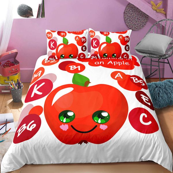 nutritious fruit cartoon bedding set with pillowcase kids teens comforter set single double duvet cover winter bed set white red
nutritious fruit cartoon bedding set with pillowcase kids teens comforter set single double duvet cover winter bed set white red
