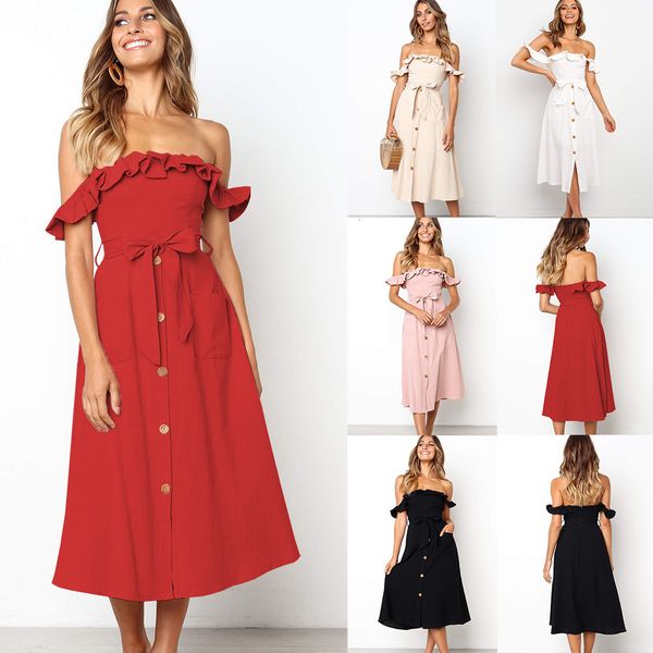 2021 new ruffles slash neck women fashion solid party club es summer vestido plus size maxi vestidos de fiesta woman clothes 08tu, Black;gray
2021 new ruffles slash neck women fashion solid party club es summer vestido plus size maxi vestidos de fiesta woman clothes 08tu, Black;gray