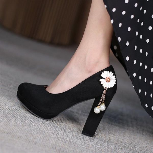 pxelena chain pearls flower women high heels shoes faux suede shallow pumps office lady dress party work slip on plus size 34-45, Black
pxelena chain pearls flower women high heels shoes faux suede shallow pumps office lady dress party work slip on plus size 34-45, Black