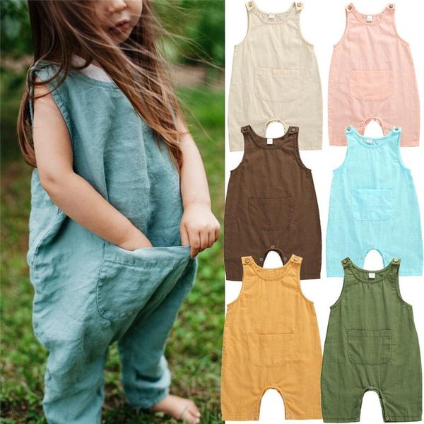 jumpsuits 0-24m born baby romper summer sleeveless tank jumpsuit casual boys girls cotton linen pocket playsuits, Blue
jumpsuits 0-24m born baby romper summer sleeveless tank jumpsuit casual boys girls cotton linen pocket playsuits, Blue