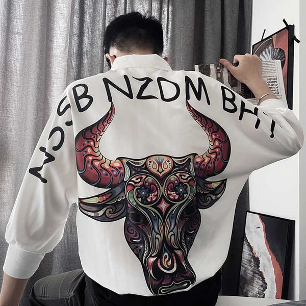 fashion printed shirts men summer half sleeve casual shirt streetwear hip hop harajuku pullover loose street wear male clothing 210527, White;black
fashion printed shirts men summer half sleeve casual shirt streetwear hip hop harajuku pullover loose street wear male clothing 210527, White;black
