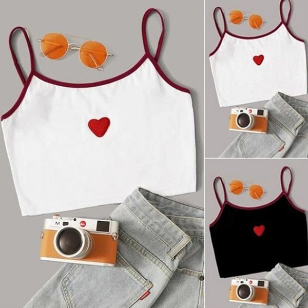 women's tanks & camis 2021 fashion trend women love heart print crop vest casual summer stylish ladies clubwear camisole tank sun-, White
women's tanks & camis 2021 fashion trend women love heart print crop vest casual summer stylish ladies clubwear camisole tank sun-, White
