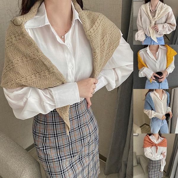 scarves 1pc acrylic knit warm women's & wraps triangle khaki daily girl autumn winter accessories, Blue;gray
scarves 1pc acrylic knit warm women's & wraps triangle khaki daily girl autumn winter accessories, Blue;gray