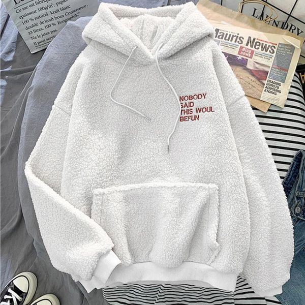 women's fur & faux winter embroidery letter wool hooded women pink sweet sweatshirts korean fashion long sleeves lady clothes 2021, Black
women's fur & faux winter embroidery letter wool hooded women pink sweet sweatshirts korean fashion long sleeves lady clothes 2021, Black