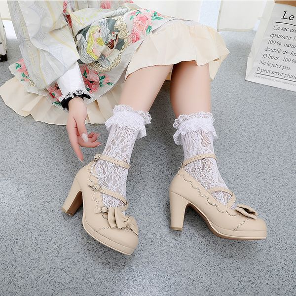 new beautiful chunky bow high heels sweet girl cross buckle head round princess cosplay anime kawaii lolita shoes 3bke, Black
new beautiful chunky bow high heels sweet girl cross buckle head round princess cosplay anime kawaii lolita shoes 3bke, Black