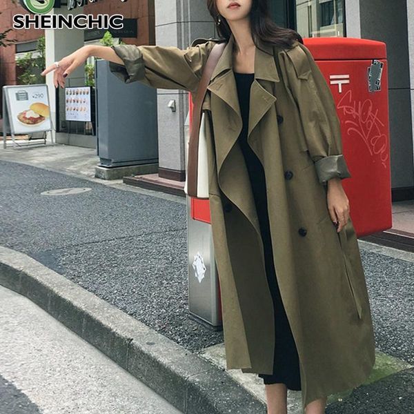 autumn korean fashion army green/khaki long coat new england casual coat double-breasted trench 2021 ladies windbreaker, Tan;black
autumn korean fashion army green/khaki long coat new england casual coat double-breasted trench 2021 ladies windbreaker, Tan;black