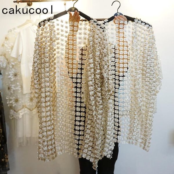 women's blouses & shirts cakucool women hollow out lace florals open stitich summer sunprotector loose pearl bead cute sweet long outer, White
women's blouses & shirts cakucool women hollow out lace florals open stitich summer sunprotector loose pearl bead cute sweet long outer, White
