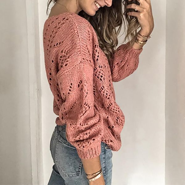 solid color women cardigan sweaters hollow out v neck sweaters for women loose knitted cardigan femme knitwear pull femme, Gray
solid color women cardigan sweaters hollow out v neck sweaters for women loose knitted cardigan femme knitwear pull femme, Gray