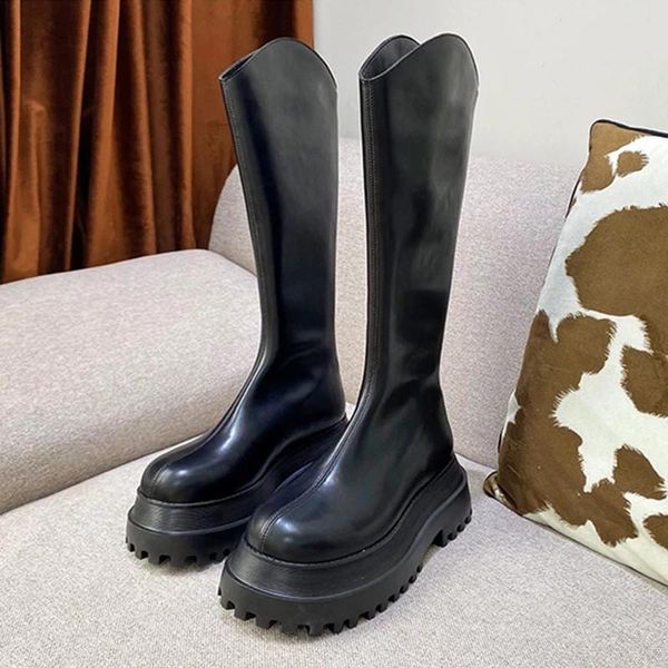boots punk style autumn winter platform long knee high women shoes 2021 brand soft pu leather thick heels, Black
boots punk style autumn winter platform long knee high women shoes 2021 brand soft pu leather thick heels, Black