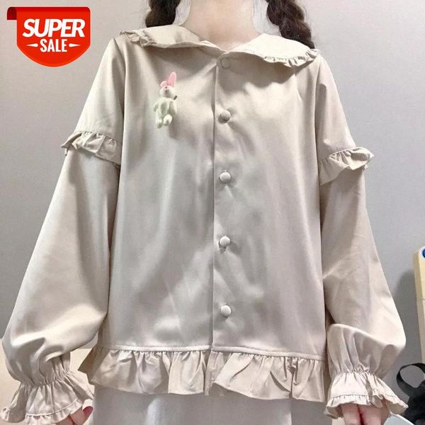 women new blouses 2021 spring fashion japan girls casual solid shirt long sleeve lady ruffles shirts blusas mujer #7a4o, White
women new blouses 2021 spring fashion japan girls casual solid shirt long sleeve lady ruffles shirts blusas mujer #7a4o, White
