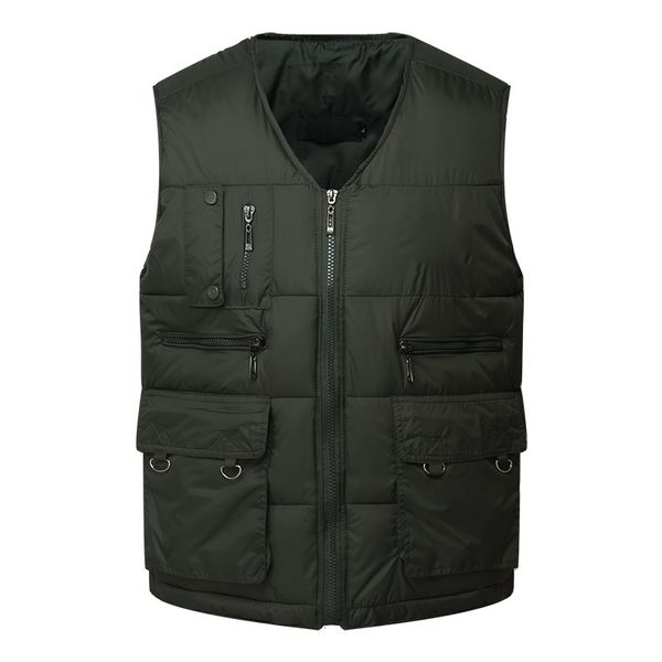 2021 new winter men cotton warm waistcoat male sleeveless jacket with many pockets vest casual baggy zipper for man plus size 3xl s40z, Black;white
2021 new winter men cotton warm waistcoat male sleeveless jacket with many pockets vest casual baggy zipper for man plus size 3xl s40z, Black;white