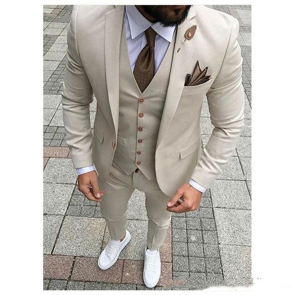 beige suits men wedding tuxedos for men business casual groom wear tuxedo trim fit male blazers 3 pieces jacket pants vest evening party, Black;gray
beige suits men wedding tuxedos for men business casual groom wear tuxedo trim fit male blazers 3 pieces jacket pants vest evening party, Black;gray