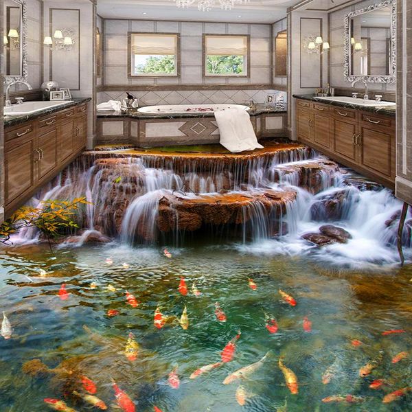 wallpapers chinese style waterfall carp 3d floor tiles wallpaper sticker bathroom kitchen living room pvc waterproof murals papel de parede
wallpapers chinese style waterfall carp 3d floor tiles wallpaper sticker bathroom kitchen living room pvc waterproof murals papel de parede