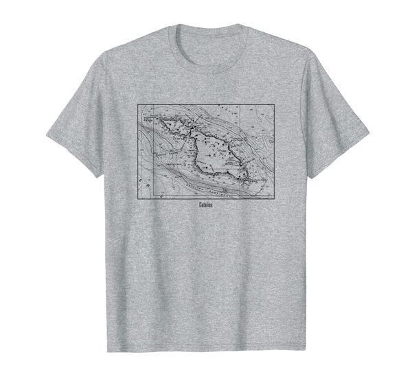 Catalina Island Nautical Marine Chart T-Shirt, Mainly pictures
