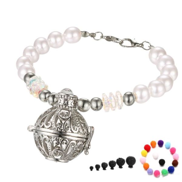essential oil diffuser locket bracelet aromatherapy charm bracelets pearl beads bracelet fashion jewelry, Golden;silver
essential oil diffuser locket bracelet aromatherapy charm bracelets pearl beads bracelet fashion jewelry, Golden;silver