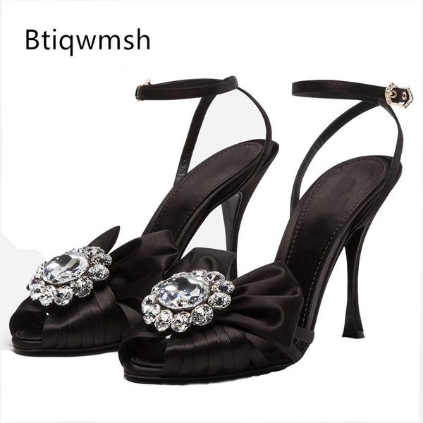 sandals luxury satin rhinestone women open toe diamond crystal butterfly knot strange high heels shoes woman party, Black
sandals luxury satin rhinestone women open toe diamond crystal butterfly knot strange high heels shoes woman party, Black