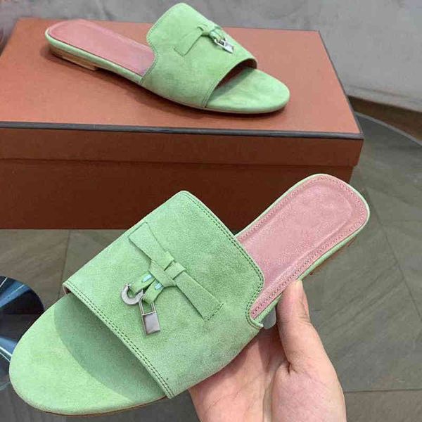 80% off shoes new beach shoes real kid suede flat slippers women metal lock leisure sandals summer comfort vacation shoes lazy mules, Black
80% off shoes new beach shoes real kid suede flat slippers women metal lock leisure sandals summer comfort vacation shoes lazy mules, Black