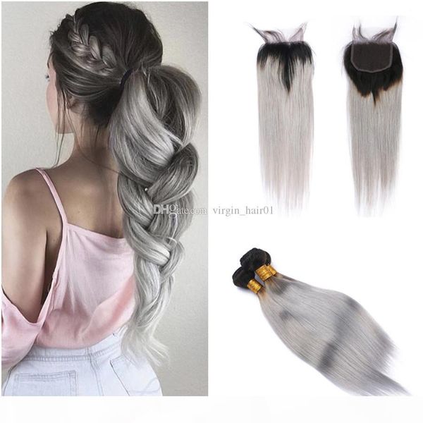 two tone human hair weaves ombre grey hair weaves with lace closure gray straight hair extension with lace closure 4pcs lot, Black;brown
two tone human hair weaves ombre grey hair weaves with lace closure gray straight hair extension with lace closure 4pcs lot, Black;brown