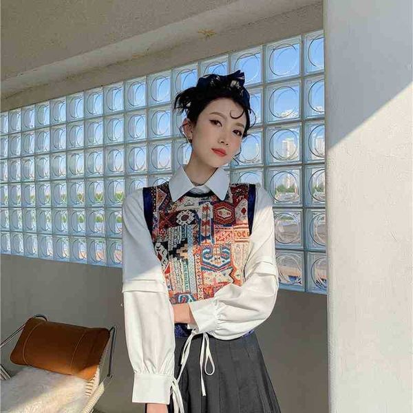 women's knits & tees vintage sleeveless women blouse crop back lace up patchwork print tunic ethnic style fashion y8nf, White
women's knits & tees vintage sleeveless women blouse crop back lace up patchwork print tunic ethnic style fashion y8nf, White