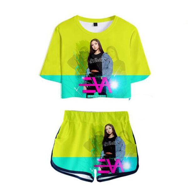 men's shorts eva queen 3d printed 2 piece set women conjunto feminino crop and two outfits matching sets, White;black
men's shorts eva queen 3d printed 2 piece set women conjunto feminino crop and two outfits matching sets, White;black