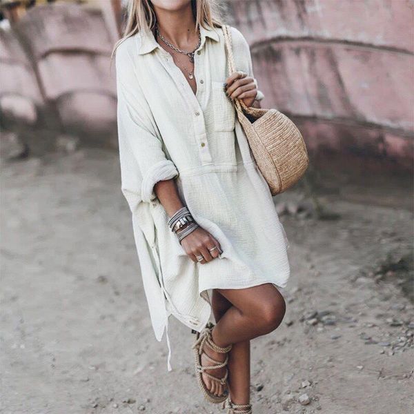 oversize all-match dresses autumn 2021 turn-down collar solid color dress button casual fashion female mini dress robe femme, Black;gray
oversize all-match dresses autumn 2021 turn-down collar solid color dress button casual fashion female mini dress robe femme, Black;gray