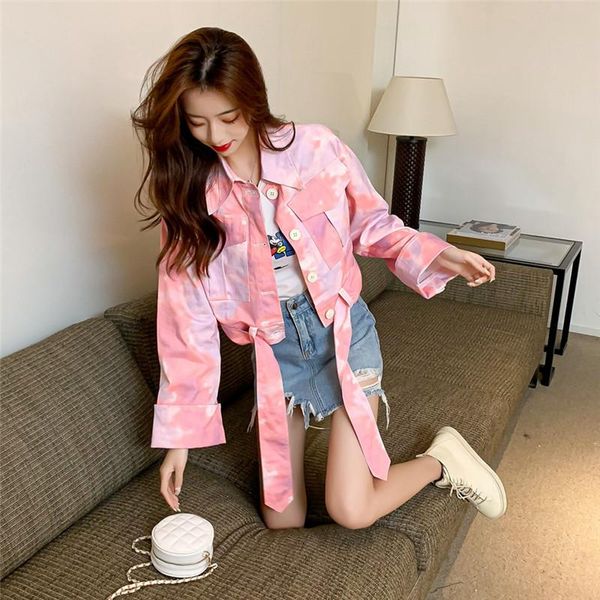 women's jackets spring short pink bowknot loose large size casual all-match slimming tie-dye denim jacket clothing, Black;brown
women's jackets spring short pink bowknot loose large size casual all-match slimming tie-dye denim jacket clothing, Black;brown