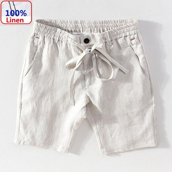 men's shorts 2021 summer style 100% linen casual youth thin section tether waist five-point pants 3015, White;black
men's shorts 2021 summer style 100% linen casual youth thin section tether waist five-point pants 3015, White;black