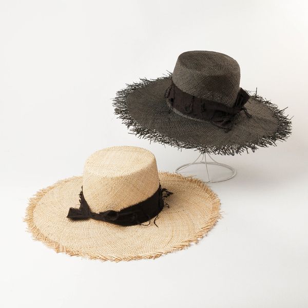 2021 new handmade straw fringed wide brim summer natural black floppy kuntucky derby sun ladies travel beach hat i83n, Blue;gray
2021 new handmade straw fringed wide brim summer natural black floppy kuntucky derby sun ladies travel beach hat i83n, Blue;gray