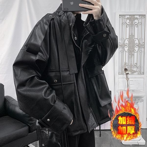 2021 new winter plus cotton thick leather warm fashion korean black motorcycle streetwear hip-hop bomber jacket men p63j
2021 new winter plus cotton thick leather warm fashion korean black motorcycle streetwear hip-hop bomber jacket men p63j