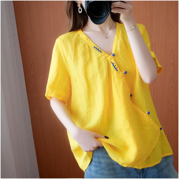 women's blouses & shirts lzjn 2021 summer white yellow linen cotton shirt casual dailywear pullover blouse for women/young ladies
women's blouses & shirts lzjn 2021 summer white yellow linen cotton shirt casual dailywear pullover blouse for women/young ladies