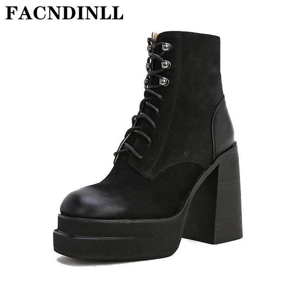 boots european american fashion round toe zipper women's ankle shoes super high thick heel genuine leather short women 40, Black
boots european american fashion round toe zipper women's ankle shoes super high thick heel genuine leather short women 40, Black