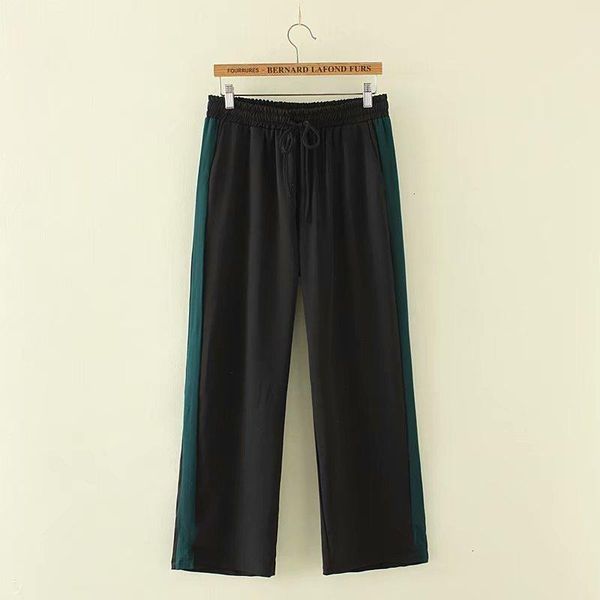 women's pants & capris plus size herfst hoge taille pantalon femme zwarte kant streep patchwork rechte broek trekkoord vrouwen, Black;white
women's pants & capris plus size herfst hoge taille pantalon femme zwarte kant streep patchwork rechte broek trekkoord vrouwen, Black;white