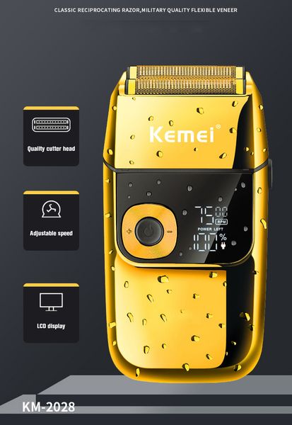 kemei km-2028 original kemei barber professional beard hair shaver for men electric shaver rechargeable electric razor balds shaving machine
kemei km-2028 original kemei barber professional beard hair shaver for men electric shaver rechargeable electric razor balds shaving machine