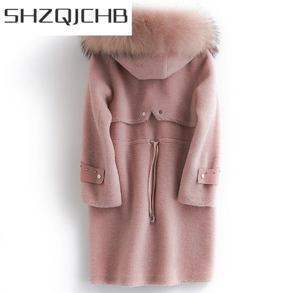 women's fur & faux shzq 2021 pink real coat female winter women jacket + large raccoon hooded 100% wool long sheep 23837, Black
women's fur & faux shzq 2021 pink real coat female winter women jacket + large raccoon hooded 100% wool long sheep 23837, Black