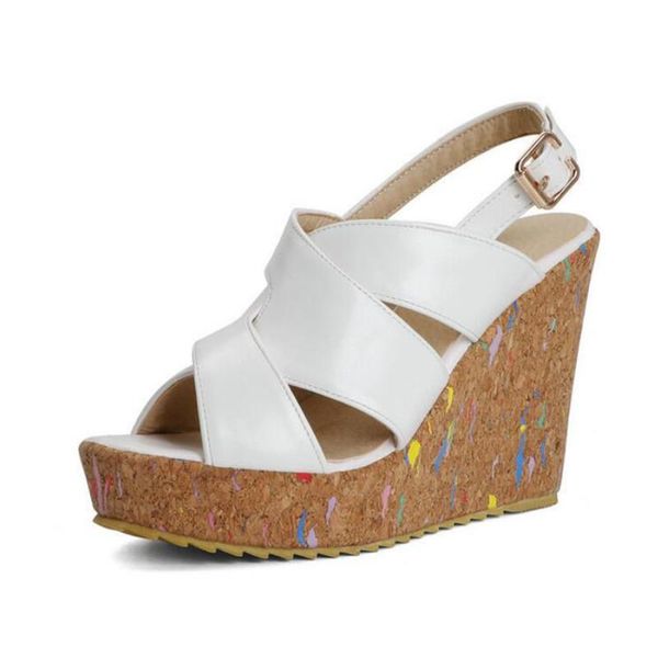 sandals summer thick-soled wedges with fish mouth for women black high-heeled roman hollow large size women's shoes 40-43
sandals summer thick-soled wedges with fish mouth for women black high-heeled roman hollow large size women's shoes 40-43
